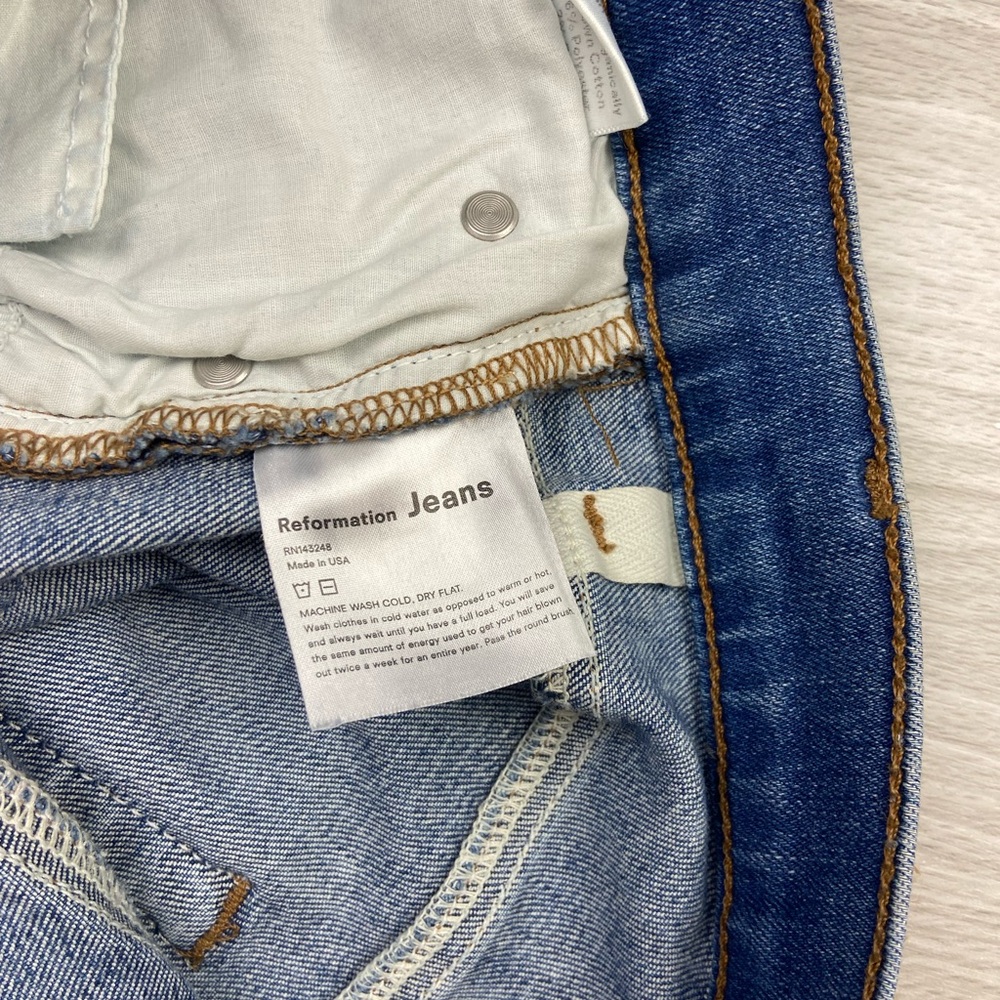 Reformation Darwin High Rise Skinny Jeans Size 25 Organic cotton blend - Picture 12 of 13